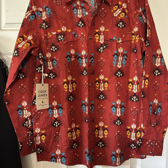 James Cody Authentic Western Ware Shirt Rust Color - Picture 4 of 10